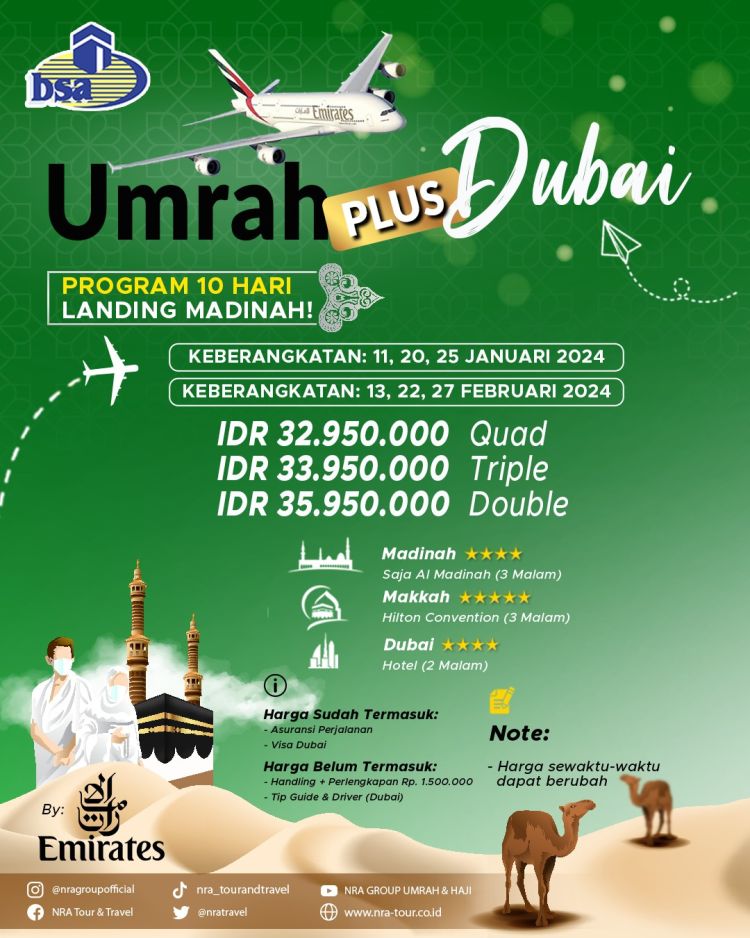 Paket Umroh Plus Dubai - NRA Group