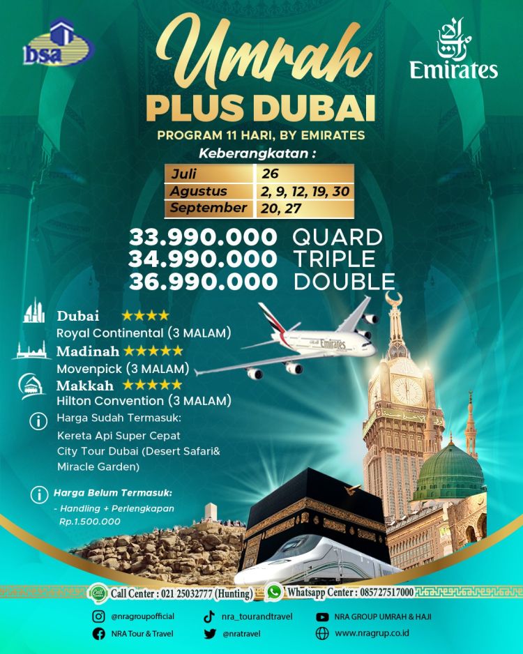 Paket Umroh Plus Dubai - NRA Group